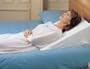 Bed Wedge - Foam Wedge Bed Pillow 12" x 24" 'x 24" w/ white pillow cover by Duro-Med