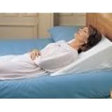 Bed Wedge - Foam Wedge Bed Pillow 12" x 24" 'x 24" Good for Acid Reflux, Snoring. Comes w/ white Pillow Cover by Duro-Med