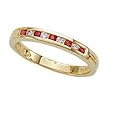 14K Ruby & Diamond Anniversary Band
