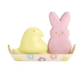 Lenox PEEPS Bunny and Chick Salt & Pepper Set with Tray