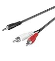 1.5m 2x Cinch Stecker auf 3.5mm stereo Stecker