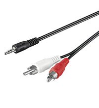 1.5m 2x Cinch Stecker auf 3.5mm stereo Stecker
