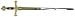 King Solomons Sword Medieval with Blue Handle Grip and Plaque
