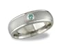Victoria - size 12.00 Titanium Ring with Green Diamond