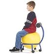 Kids Ball Chair, Blue Frame, Yellow Ball