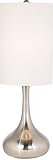 Brushed Steel Finish Moderne Table Lamp