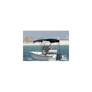SafeGuard Premium Bimini Top 3 Bow with all Hardware 6'x46'x67'-72' - Navy Blue by