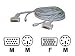 HP - Keyboard / video / mouse (KVM) cable - 6 pin PS/2, HD-15 (M) - 6 pin PS/2, HD-15 (F) - 2.1 m