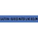 Non-Detectable Underground Warning Tape - Caution Buried Water Line Below - 6