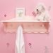 Pink Peg Board Wall Shelf