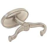 Victorian Double Robe Hook, Satin Nickel