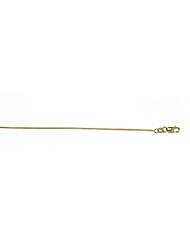 18K Yellow Gold Snake 0.9mm Necklace 24 Inch