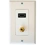 Petra PET0495 Single HDMI/F Coaxial Connector Wall Plate (Almond)