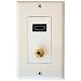 Petra PET0495 Single HDMI/F Coaxial Connector Wall Plate (Almond)