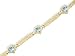 14K Yellow Gold Genuine Heart Aquamarine Bracelet