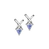 Asher Natural Tanzanite and Diamond Earrings