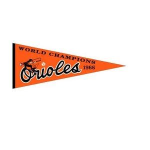 Buy Baltimore Orioles Cooperstown Wool Blend Pennant Embroidered and Decorated by WINNING STREAK SPORTS