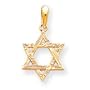 14K Star Of David Pendant - Measures 16x14mm - JewelryWeb