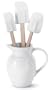 Le Creuset White Poterie Utensil Jug with Spatulas