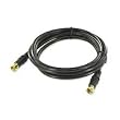 Rg6 Coaxial Cable With Gold F Connector, 15 FT, Black