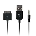 Delivered Free by Amazon - 3.5mm Audio and USB Interface Cable. 115cm 3-in-1 Apple Dock Connector to 3.5mm Audio AUX and USB Cable for iPhone 3G S, 4, 4S, All iPod Models and iPad 1 and 2. Enables Charging and High Quality Line Out Sound (and steering wheel control on Ford cars with USB and Aux.)