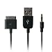 Delivered Free by Amazon - 3.5mm Audio and USB Interface Cable. 115cm 3-in-1 Apple Dock Connector to 3.5mm Audio AUX and USB Cable for iPhone 3G S, 4,...