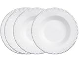 Tyler Florence for Mikasa Chef's White Collection Bead Rim Soup Bowls Set of 4