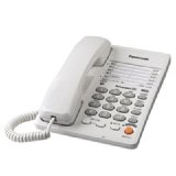 One Line Desk Wall Telephone with Speakerphone in Base  White