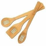 The Pampered Chef Bamboo Slotted Spoons Set