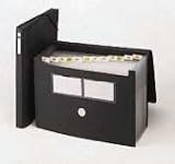 Pendaflex 82013 Poly Jumbo Expanding File with Elastic Cord, 13 Tabbed Pockets, Letter, Black