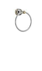 Delta 74046-CB Traditional Towel Ring, Chrome and Polished Brass