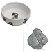   - Black Poodle Paw Print Bowl, Porcelain by Rosalinde (7 in. x 2.5 in. deep)