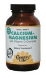 Calcium-Magnesium with Vitamin D Complex By Country Life - 240 Vegetable Capsules