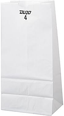 Duro White Paper Bag 4 Lb, 120 Count