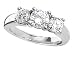 Platinum 3/4 ctw. Round Cut Three-Stone Diamond Ring