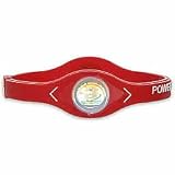 Power Balance Bracelet Wristband Red w/ White Lettering, Size MEDIUM