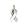 Fine Silver Plated Pewter Awareness Ribbon Charm 16mm (1)