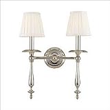 Tools & Hardware : 432-PN - Hudson Valley Quincy 2-Light Wall Sconce in Polished Nickel