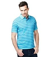 North Coast Pure Cotton Double Striped Polo Shirt
