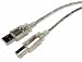 Cable, Usb 2.0 A To B, 1m (3ft), 24/28 Awg, Clear