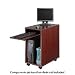 Safco 1902MO Deskside Mini Workstation in Medium Oak