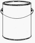 True Value #EMPQT Empty Quart Paint Can