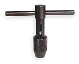 Westward 2CYT1 T Handle Tap Wrench, Fixed, 1/4 to 1/2 In