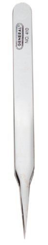 General Hardware 410 4-1/4 Oal Utility Nickel Plated Tweezers