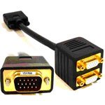 Premium GOLD Series VGA/SVGA Y Splitter Cable by PTC