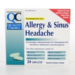 Best Price Pack of 3 EACH QC ALLERGY & SINUS HEADACHE PE 24CP (S...