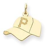 Pack of 4 MLB Pittsburgh Pirates Glass Baseball Hat Christmas Ornaments