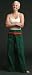 Unisex Indian Wrap Pants - Two-toned Green