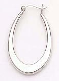 14kt White Gold Hoop Earrings- E3068