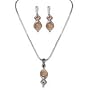 Amethyst jewelry set, 'A Perfect Rose' 0.5" W x 1.6" L